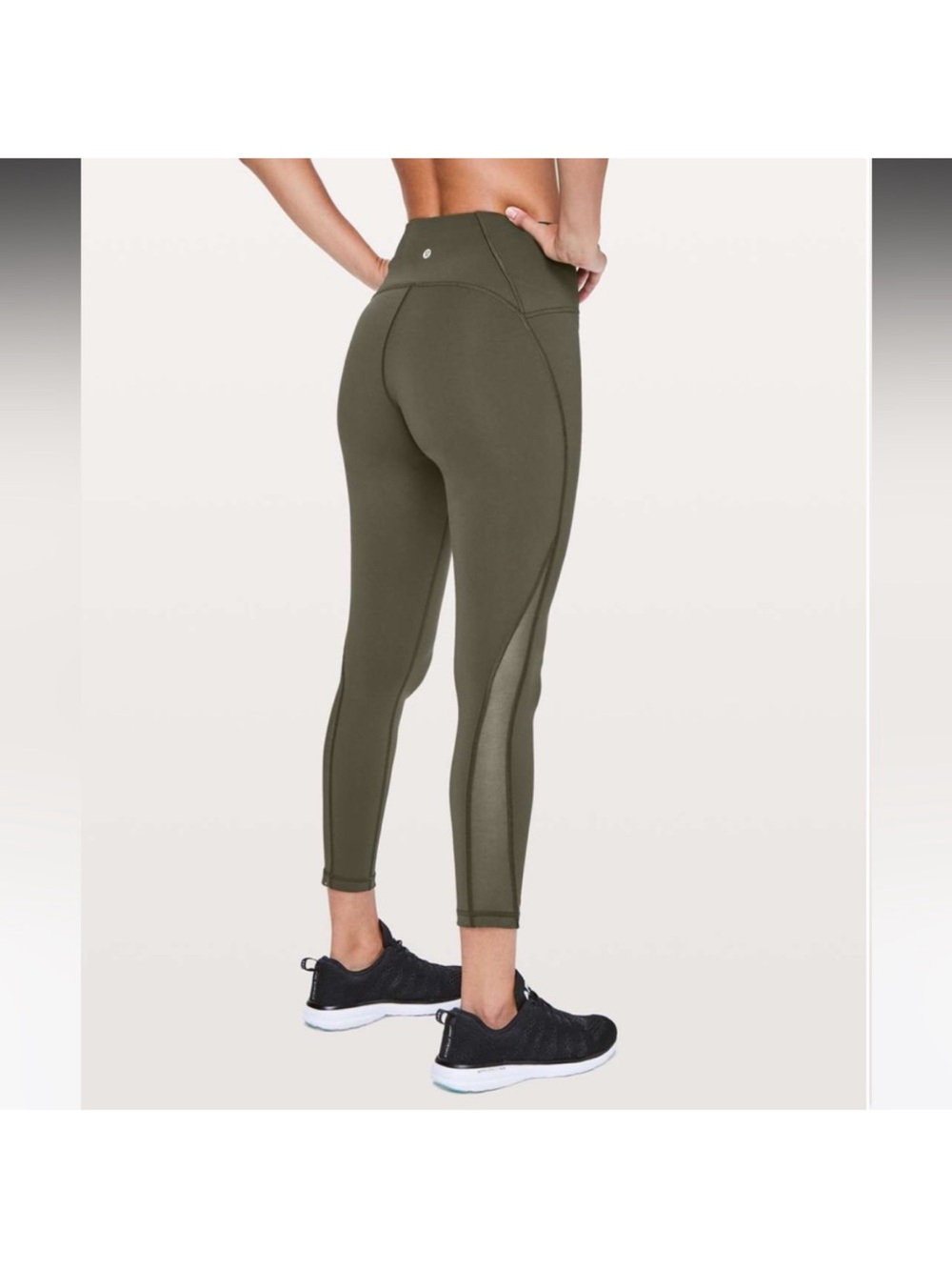 lululemon athletica train times 7/8 pant 25” dark olive SZ 4